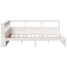 Bookcase Bed without Mattress - White 120x190 cm Small Double