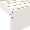 Bookcase Bed Without Mattress - White 90x190 cm Solid Pine