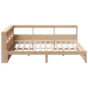 Bookcase Bed 150x200 cm Solid Pine - Stylish & Functional