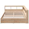 Bookcase Bed without Mattress 140x200 cm Solid Pine Wood