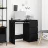  Desk Black Oak 90x45x76 cm Engineered Wood Colour black oak 