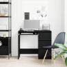 Black Oak Desk 90x45x76 cm - Durable & Stylish Office Solution