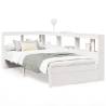 Bookcase Bed without Mattress - White Solid Pine 90x200 cm