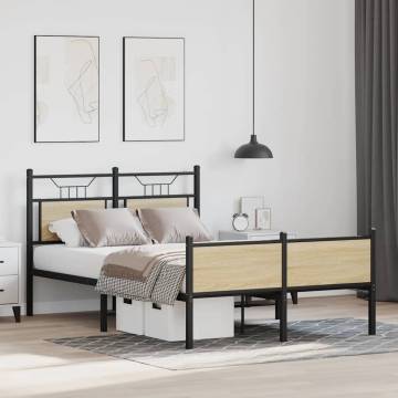 Sonoma Oak Bed Frame 120x200 cm - Stylish & Durable