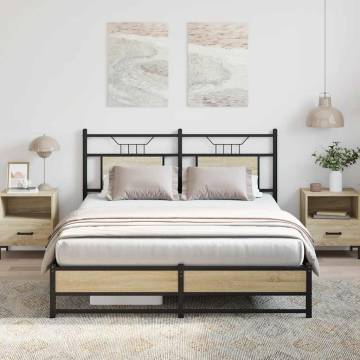 Sonoma Oak Bed Frame 137x190 cm - Stylish & Durable