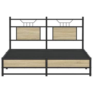 Sonoma Oak Bed Frame 137x190 cm - Stylish & Durable