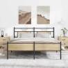  Metal Bed Frame without Mattress Sonoma Oak 160x200 cm Colour sonoma oak Size 160 x 200 cm Model with headboard & high footboard 