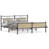 Sonoma Oak Metal Bed Frame 160x200 cm - Durable & Stylish