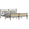 Sonoma Oak Metal Bed Frame 160x200 cm - Durable & Stylish