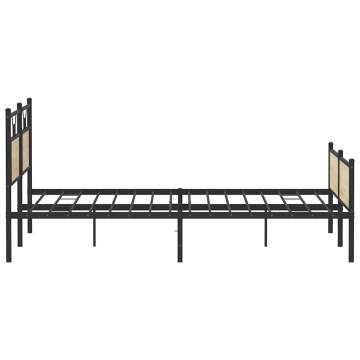 Sonoma Oak Metal Bed Frame 160x200 cm - Durable & Stylish