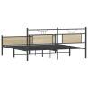 Sonoma Oak Metal Bed Frame 160x200 cm - Durable & Stylish