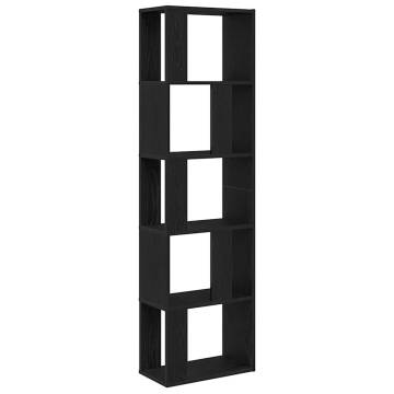 Book Cabinet Room Divider - Black Oak, 45x24x159 cm