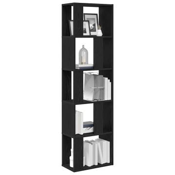 Book Cabinet Room Divider - Black Oak, 45x24x159 cm