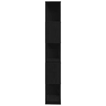 Book Cabinet Room Divider - Black Oak, 45x24x159 cm