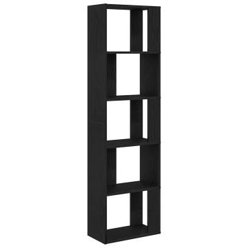 Book Cabinet Room Divider - Black Oak, 45x24x159 cm