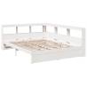 Bookcase Bed without Mattress - White Solid Pine 160x200 cm