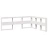 Bookcase Bed without Mattress - White Solid Pine 160x200 cm