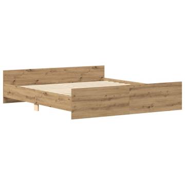 Artisan Oak Bed Frame 180x200cm - Durable Engineered Wood