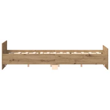 Artisan Oak Bed Frame 180x200cm - Durable Engineered Wood