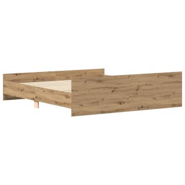 Artisan Oak Bed Frame 180x200cm - Durable Engineered Wood