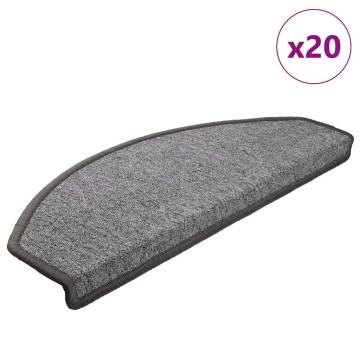 Stair Mats 20 pcs Dark Grey 65x24 cm - Slip Resistant & Stylish