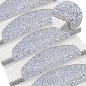 Stair Mats 20 pcs Light Grey - Non-Slip & Washable | HipoMarket