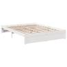 Bookcase Bed 140x190 cm - White Solid Pine | Hipomarket