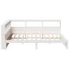 Bookcase Bed 140x190 cm - White Solid Pine | Hipomarket