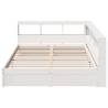 Bookcase Bed without Mattress - White Pine 135x190 cm | HipoMarket