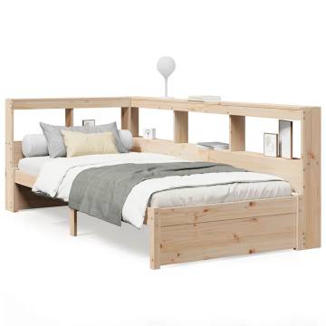 Bookcase Bed 100x200 cm | Solid Wood Pine Frame