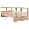 Bookcase Bed 100x200 cm | Solid Wood Pine Frame