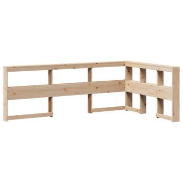 Solid Wood Pine Bookcase Bed 120x200 cm - No Mattress Included