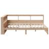 Solid Wood Pine Bookcase Bed 120x200 cm - No Mattress Included