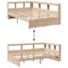 Solid Wood Pine Bookcase Bed 120x200 cm - No Mattress Included