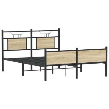 Sonoma Oak King Size Bed Frame - 150x200 cm | HiPo Market