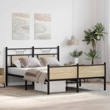 Sonoma Oak King Size Bed Frame - 150x200 cm | HiPo Market