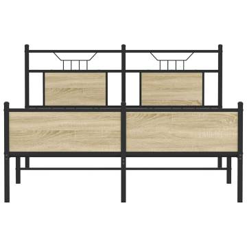 Sonoma Oak King Size Bed Frame - 150x200 cm | HiPo Market