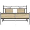 Sonoma Oak Bed Frame 140x190 cm - Stylish Storage Solution