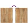 4 Piece Brown Solid Wood Mango Bathroom Set | HipoMarket