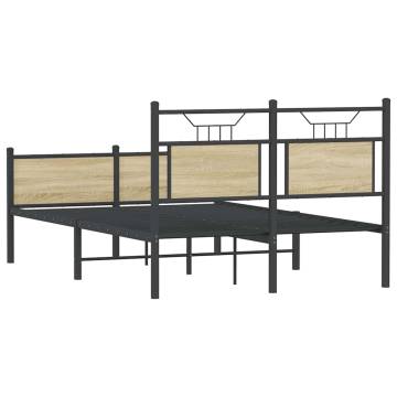 Sonoma Oak Bed Frame 120x190 cm - Small Double, No Mattress