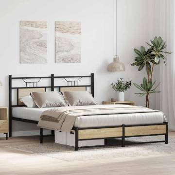 Sonoma Oak Bed Frame 140x200 cm - Modern & Durable Design