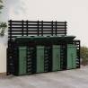 Quadruple Wheelie Bin Storage Black Solid Wood Pine Colour black pine Number of bins 1 