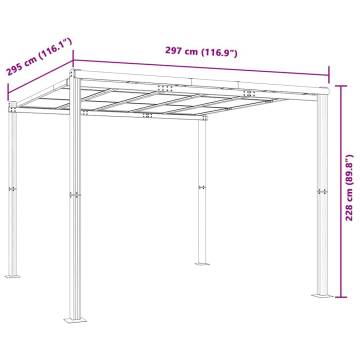 Garden Gazebo 3x3m Aluminium - Stylish Outdoor Solution