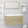  2 Piece Bathroom Furniture Set Sonoma Oak Engineered Wood Colour sonoma oak Number of 1 Number of Pieces 