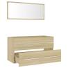 Stylish 2 Piece Bathroom Furniture Set - Sonoma Oak