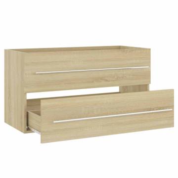 Stylish 2 Piece Bathroom Furniture Set - Sonoma Oak