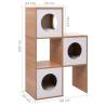 Cat Condo House with Sisal Scratching Mat - 100 cm