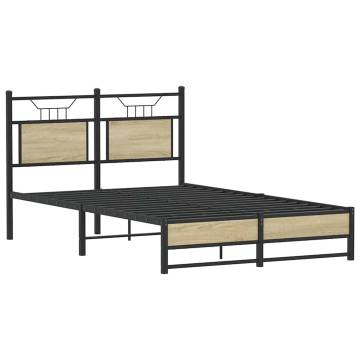 Sonoma Oak Bed Frame 120x200 cm - Durable & Stylish Design