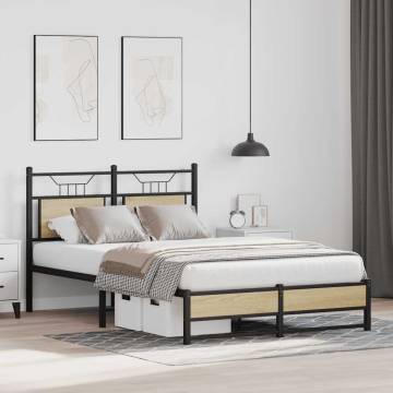 Sonoma Oak Bed Frame 120x200 cm - Durable & Stylish Design