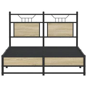 Sonoma Oak Bed Frame 120x200 cm - Durable & Stylish Design